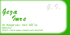 geza imre business card